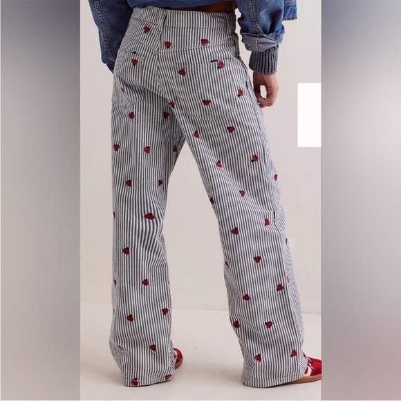 Free People Bugged Out Railroad Stripe Jeans- 24 - Picture 3 of 6